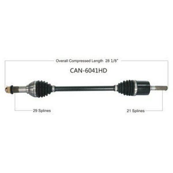 Wide Open Heavy Duty CV Axle CAN AM HD FRONT LEFT DEFENDER HD5/HD8/HD10 16-19 CAN-6041HD